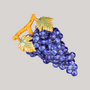 Ceramic - Bunch of earthenware grapes - BOURG-JOLY MALICORNE