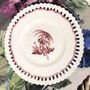 Formal plates - Feston plate with hand painted Chinoiserie monochrome decoration - BOURG-JOLY MALICORNE