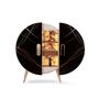Wall ensembles - Modern Bongó Bar Cabinet, Sahara Noir Marble, Handmade in Portugal by Greenapple - GREENAPPLE DESIGN INTERIORS