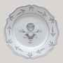 Formal plates - Feston plate with Montgolfière hand painted decoration - BOURG-JOLY MALICORNE