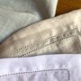 Table linen - HANDMADE EMBROIDERED TABLECLOTHS IN WASHED LINEN (“WASHED STONE”) - MAISON GALA