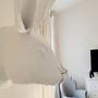Unique pieces - White Hare Trophy in Paper Mache - Sculpture - “ANNA” - MARIE TALALAEFF