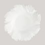 Céramique - Plat de service Acanthe rond en blanc - BOURG-JOLY MALICORNE