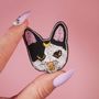 Bijoux - Broche chat lune - MALICIEUSE