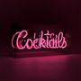 Decorative objects - 'Cocktails' Acrylic Box Neon Light - Pink - LOCOMOCEAN