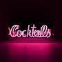 Decorative objects - 'Cocktails' Acrylic Box Neon Light - Pink - LOCOMOCEAN