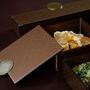 Caskets and boxes - Large Square Bento Box, Brown and Gold - MYGLASSSTUDIO