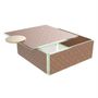 Caskets and boxes - Large Square Bento Box, Brown and Gold - MYGLASSSTUDIO