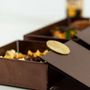 Caskets and boxes - Small rectangular bento box, brown and gold - MYGLASSSTUDIO