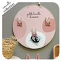 Customizable objects - Wooden Hook Rabbit Woody Pink - LOVELY TRIBU DECORATION