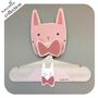 Customizable objects - Wooden Hook Rabbit Woody Pink - LOVELY TRIBU DECORATION