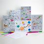 Children's arts and crafts - 'Send a smile' Colour-in Cards (6 cards + envelopes) - EATSLEEPDOODLE