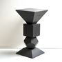 Coffee tables - Small sculpture table in natural slate - LE TRÈFLE BLEU