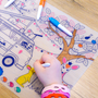 Children's arts and crafts - DREAM VAN:1 silicone mat + 5 markers + 1 bracelet EASY TO WIPE CLEAN - REUSABLE - FROM 3 YEARS OLD - SUPERPETIT