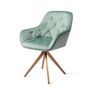 Chairs for hospitalities & contracts - Tara Dining Chair - Jade, Turn Rose Gold - JESPER HOME
