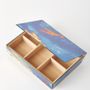 Tea and coffee accessories - MIRRORED BOXES / CONTAINERS with DIVIDED INTERIOR - ANTIQUE MIRROR