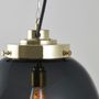 Hanging lights - Medium Globe Pendant, Anthracite & Brass - ORIGINAL BTC