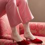 Shoes - Women's silk velvet heels Mules - RXBSHOES
