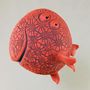 Sculptures, statuettes et miniatures - POISSON VOLANT ROUGE - MALIFANCE