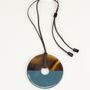 Jewelry - Large flat ring pendant in horn  - L'INDOCHINEUR PARIS HANOI