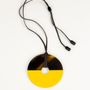 Jewelry - Large flat ring pendant in horn  - L'INDOCHINEUR PARIS HANOI