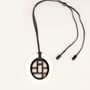 Jewelry - Oval pendant in hoof and lacquer - L'INDOCHINEUR PARIS HANOI