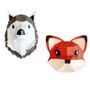 Other wall decoration - Paper Decorations - “Easy Peasy” Wolf & Fox Trophy - AGENT PAPER