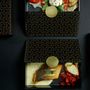 Caskets and boxes - Small rectangular Bento Box, black and gold - MYGLASSSTUDIO