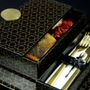 Coffrets et boîtes - Petite boîte à Bento rectangulaire, noir et doré - MYGLASSSTUDIO