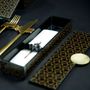 Caskets and boxes - Long Rectangle Bento Box, black and gold - MYGLASSSTUDIO