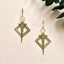Jewelry - Geometric earrings gilded with fine gold.  - NAO JEWELS