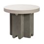 Other tables - OSSICLE LEATHER ROUND SIDE TABLE - GIOBAGNARA