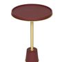 Autres tables  - SORRENTO TABLE D'APPOINT EN CUIR - GIOBAGNARA