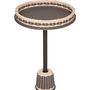 Other tables - MATISSE LEATHER & RATTAN SIDE TABLE - PIGMENT FRANCE BY GIOBAGNARA