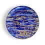 Formal plates - Limoges porcelain blue and gold Magma table art collection - NON SANS RAISON PORCELAINE DE LIMOGES
