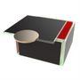 Caskets and boxes - Small Square Bento Box, Black and Red - MYGLASSSTUDIO