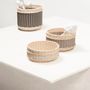 Caskets and boxes - NÎMES LEATHER & RATTAN BOWLS - PIGMENT FRANCE BY GIOBAGNARA