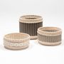 Caskets and boxes - NÎMES LEATHER & RATTAN BOWLS - PIGMENT FRANCE BY GIOBAGNARA