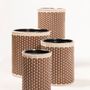 Decorative objects - CÉZANNE LEATHER & RATTAN BINS - PIGMENT FRANCE BY GIOBAGNARA