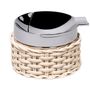 Gifts - TOLEDO LEATHER & RATTAN ASHTRAY - PIGMENT FRANCE BY GIOBAGNARA