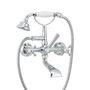 Faucets - 1920-1921 | Wall-mounted bath and shower mixer with flexible, handshower and high fork - RVB