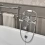 Faucets - 1935 | Wall-mounted bath and shower mixer with flexible, handshower and high fork - RVB