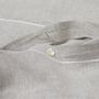 Linge de lit - Parure de lit King Bridon Grey avec passepoil blanc et points de suture - 4 pièces - 100 % chanvre biologique - MYDO.WORLD