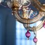 Hanging lights - VESPUCCI Murano Glass Chandelier - PIUMATI MURANO GLASS LIGHTING