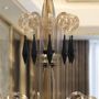 Hanging lights - CELLINI Oval Murano Glass Chandelier - PIUMATI MURANO GLASS LIGHTING