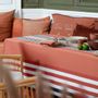 Table linen - Tablecloth Ainhoa Fronton Terracotta in cotton satin (different sizes available) - LA MAISON JEAN-VIER