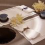 Linge de table textile - Set de table américain blanc avec passepoil - 4 pièces - 100% chanvre bio - MYDO.WORLD