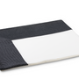 Linge de table textile - Nappe encadrée blanche avec bords noir+8 serviettes blanches - 11 pcs - 100% Bio - MYDO.WORLD
