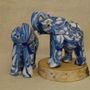 Decorative objects - DELPH BLUE ELEPHANT CANDLE - KANDHELA
