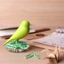 Decorative objects - Nest Sparrow Clips + Holder : Stationery Collection Environmentally Friendly Material - QUALY DESIGN OFFICIAL